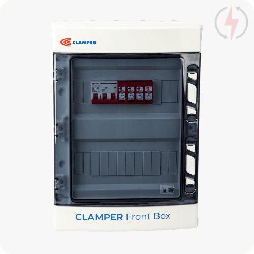 CLAMPER FRONT BOX 275V 20KA 3P 63A IP65 P24
